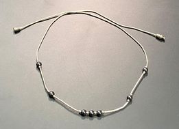 Sterling Liquid Silver Hematite Necklace