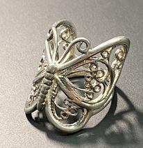 Sterling Silver Butterfly Ring