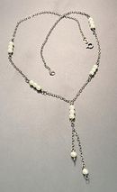 Sterling Silver Faux Pearl Necklace
