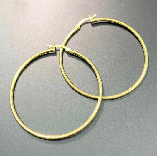 Sterling Silver Vermeil Hoop Earrings