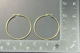 Sterling Silver Vermeil Hoop Earrings