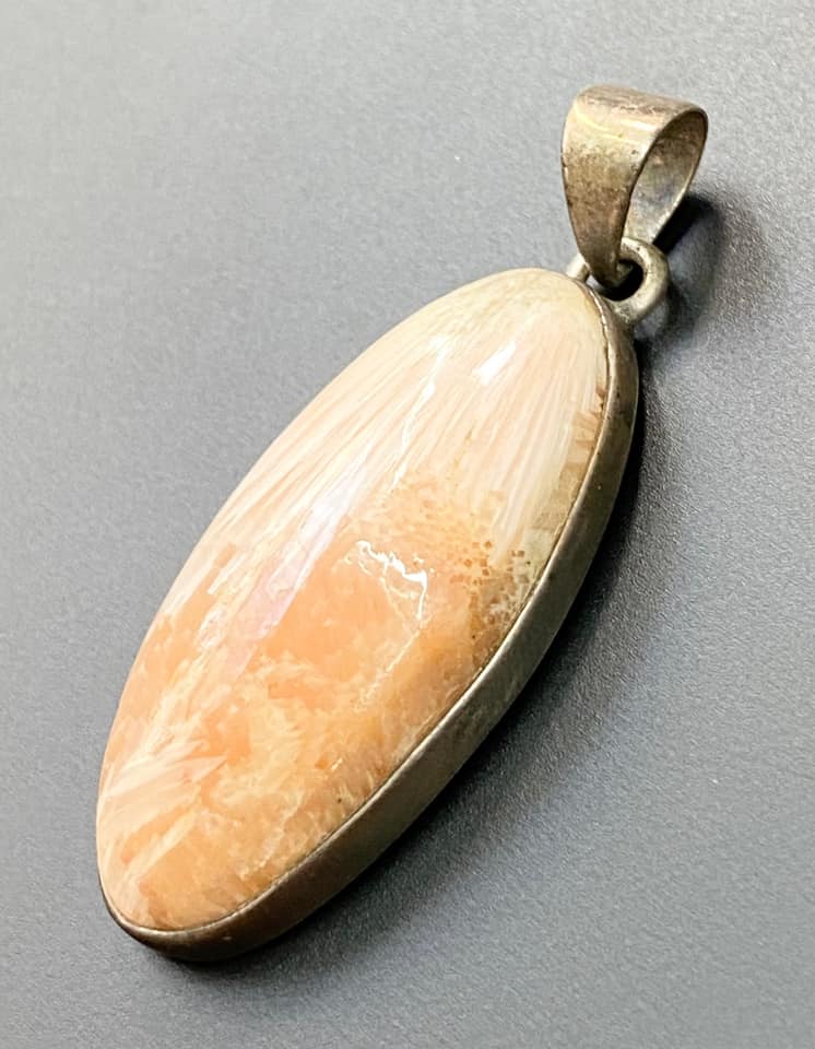 Sterling Silver Scolecite Pendant