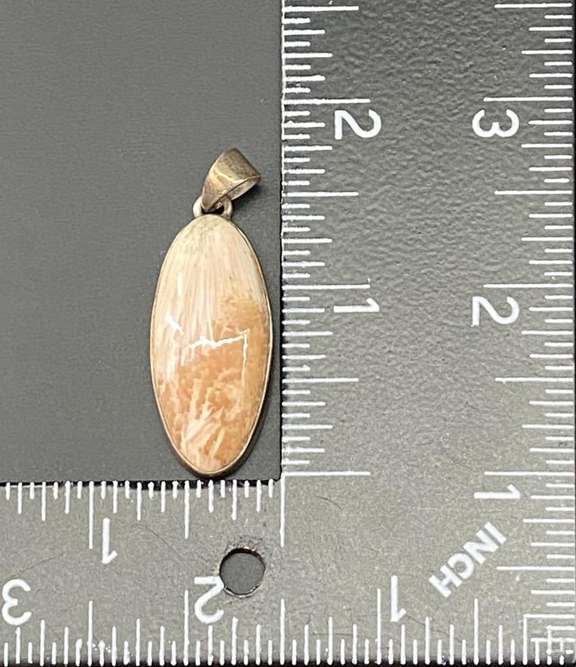 Sterling Silver Scolecite Pendant