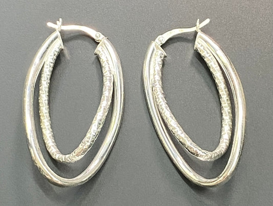 JCM Sterling Silver Hoop Earrings