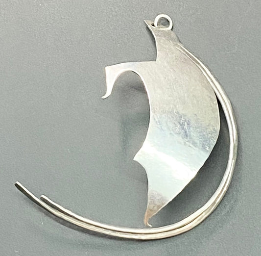 Sterling Silver Modernist Pendant