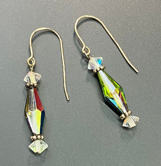 Sterling Silver Glass Bead Earrings