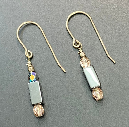 Sterling Silver Hematite Earrings