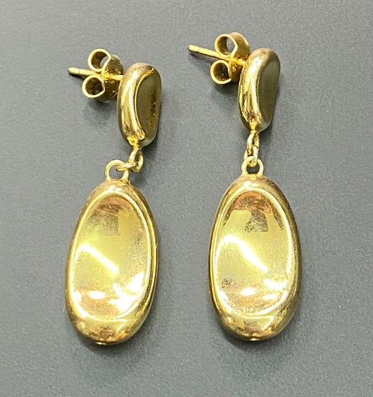 Italy Sterling Silver Vermeil Earrings