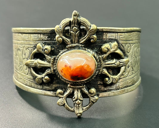 Vintage Agate Cuff Bracelet