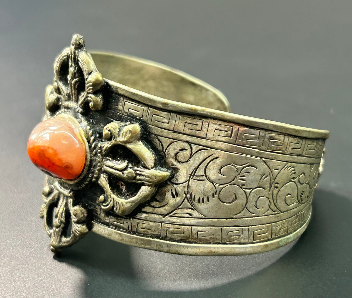 Vintage Agate Cuff Bracelet