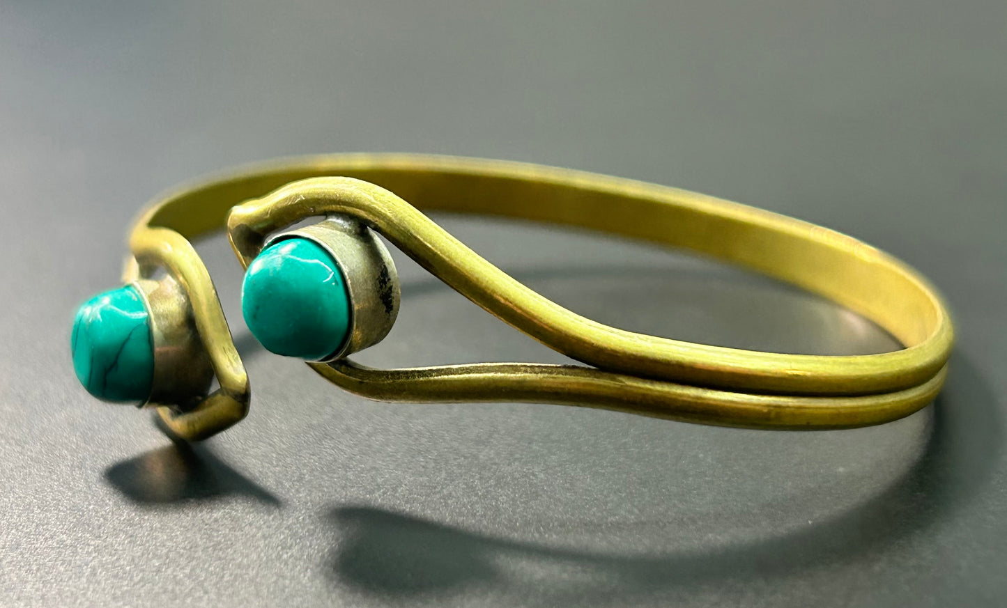 Brass Faux Stone Bracelet