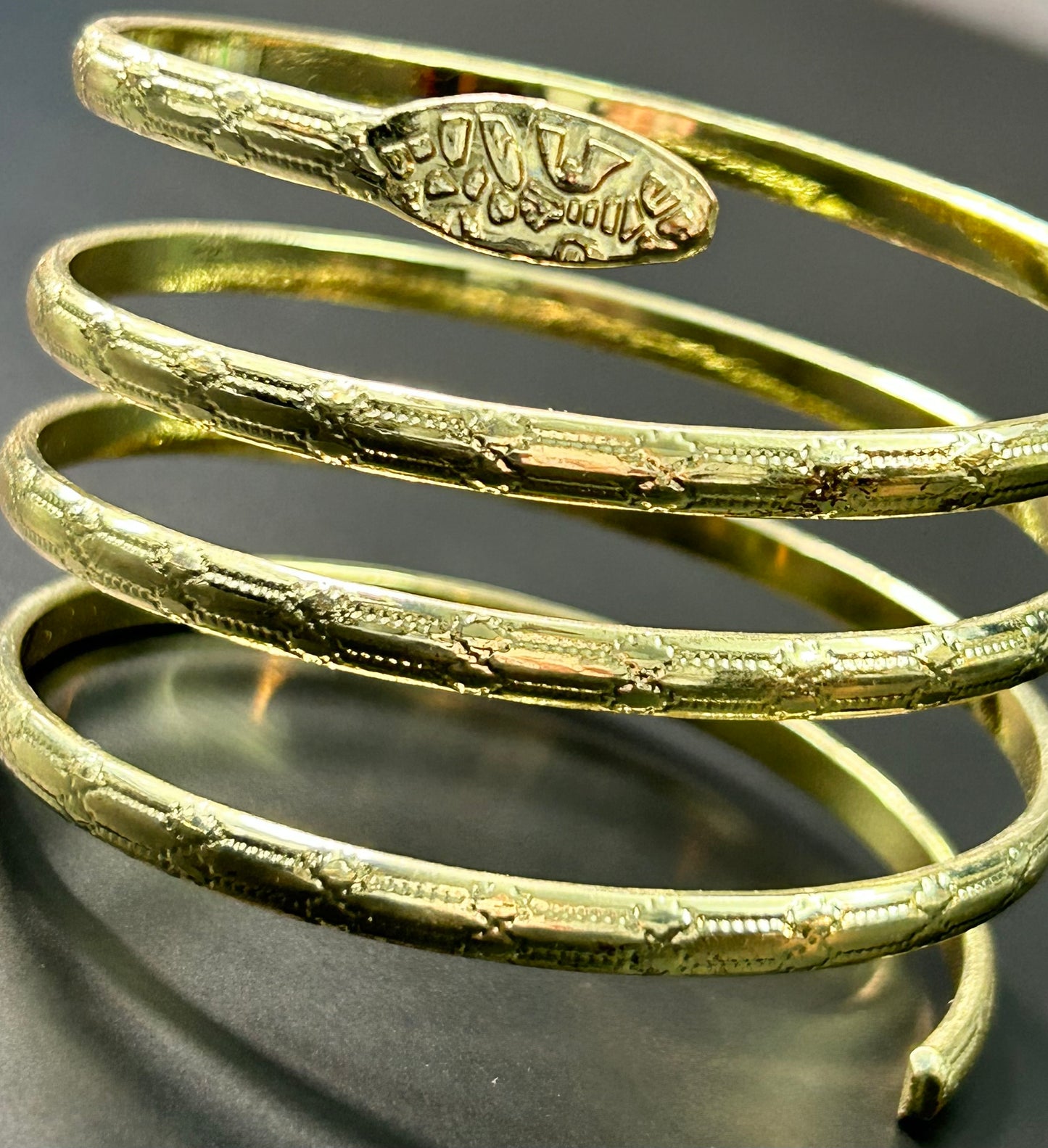Gold Tone Snake Bracelet