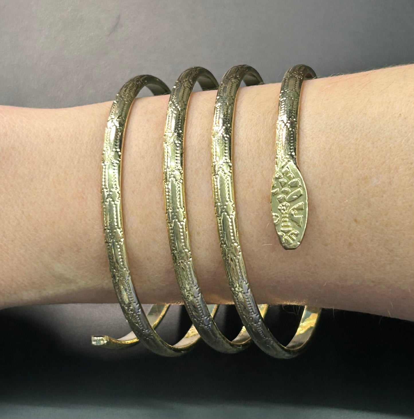 Gold Tone Snake Bracelet