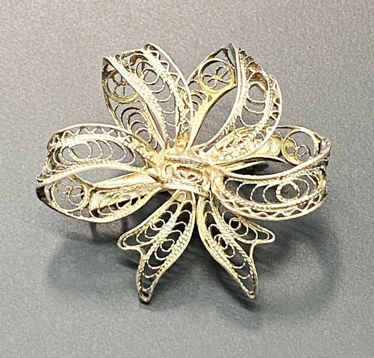 Sterling Silver Filigree Brooch