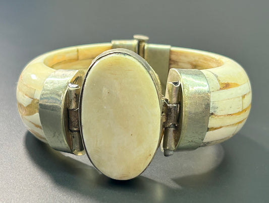 Chunky Bone Hinged Bracelet