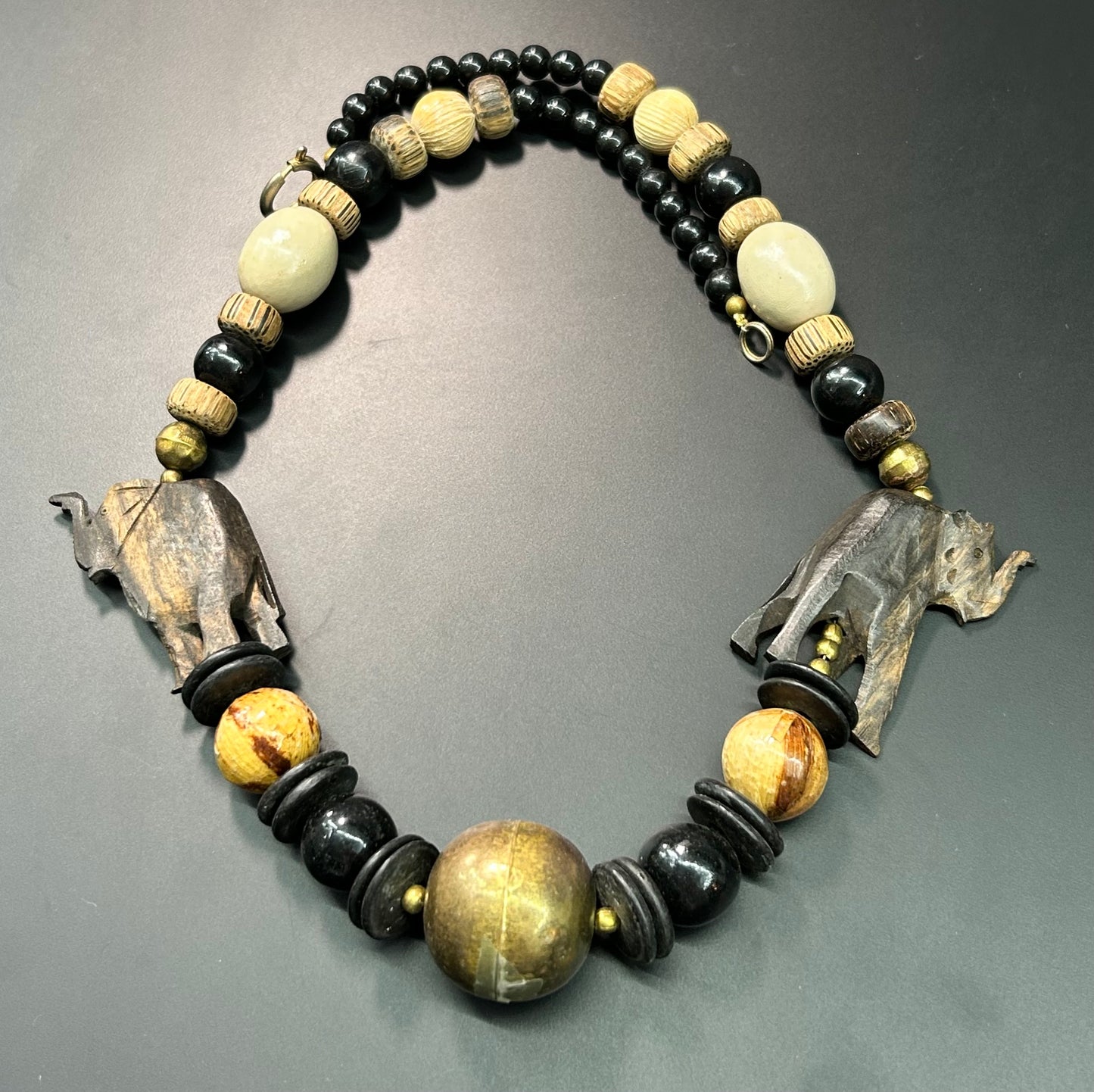 Carved Elephant Necklace