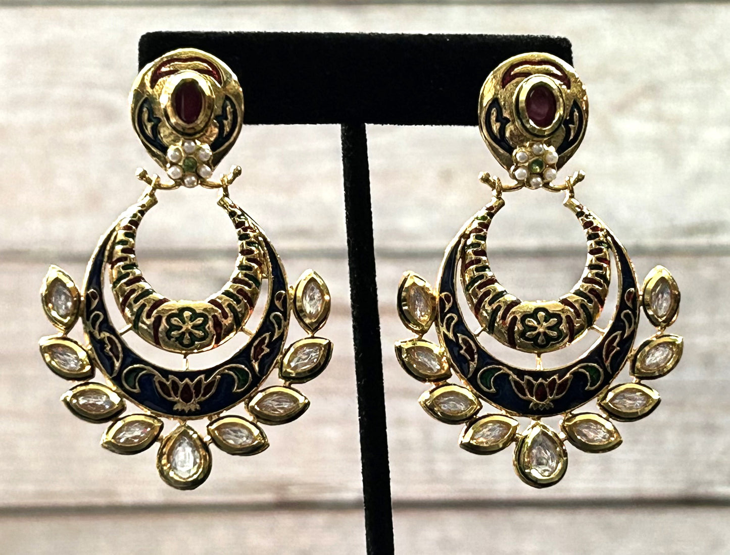 India Rhinestone Earrings