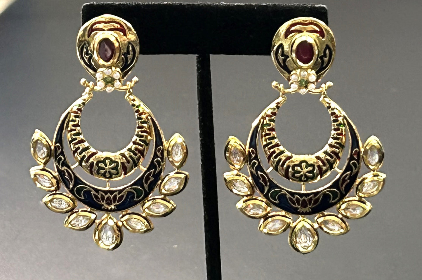 India Rhinestone Earrings