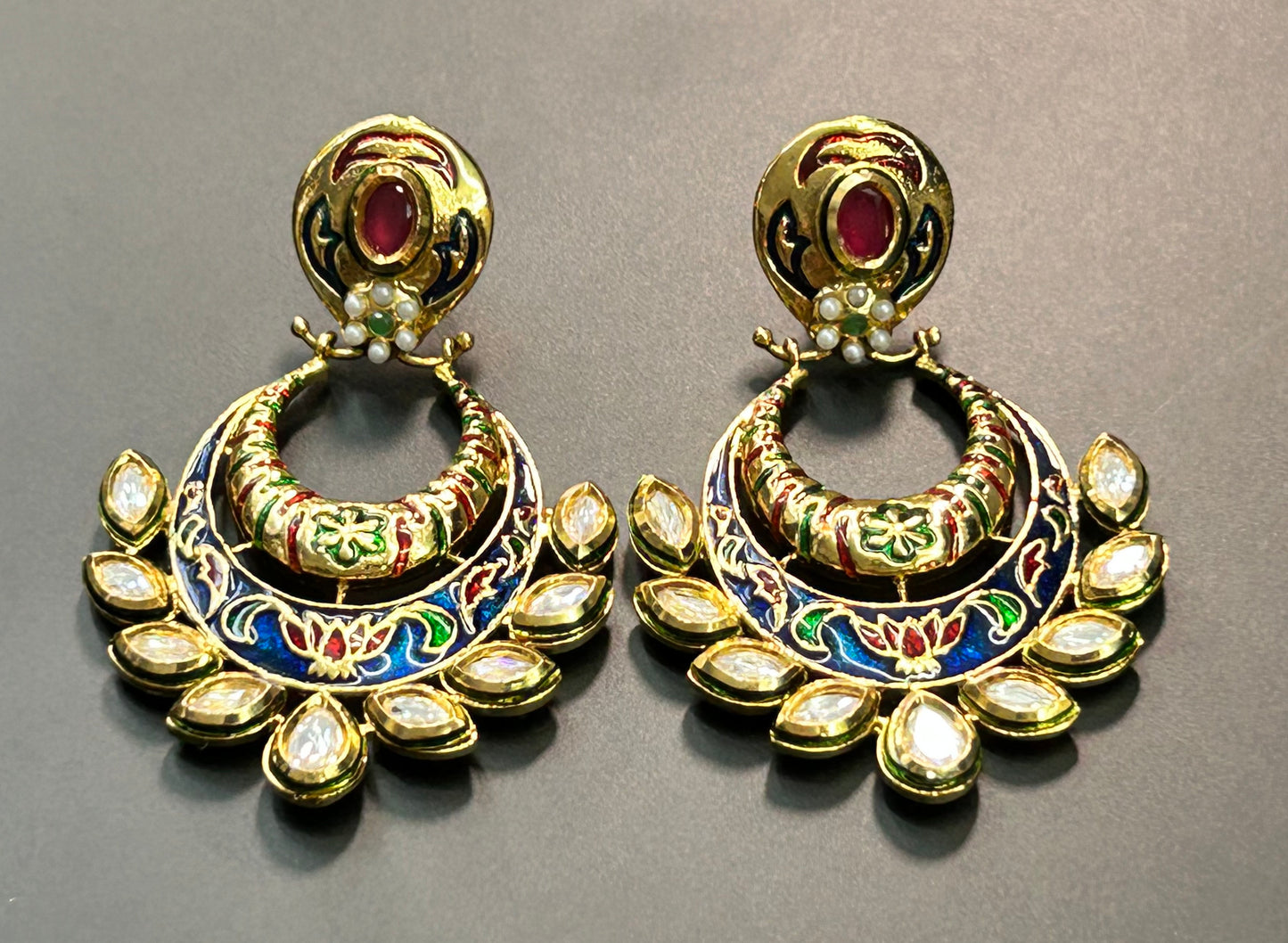 India Rhinestone Earrings