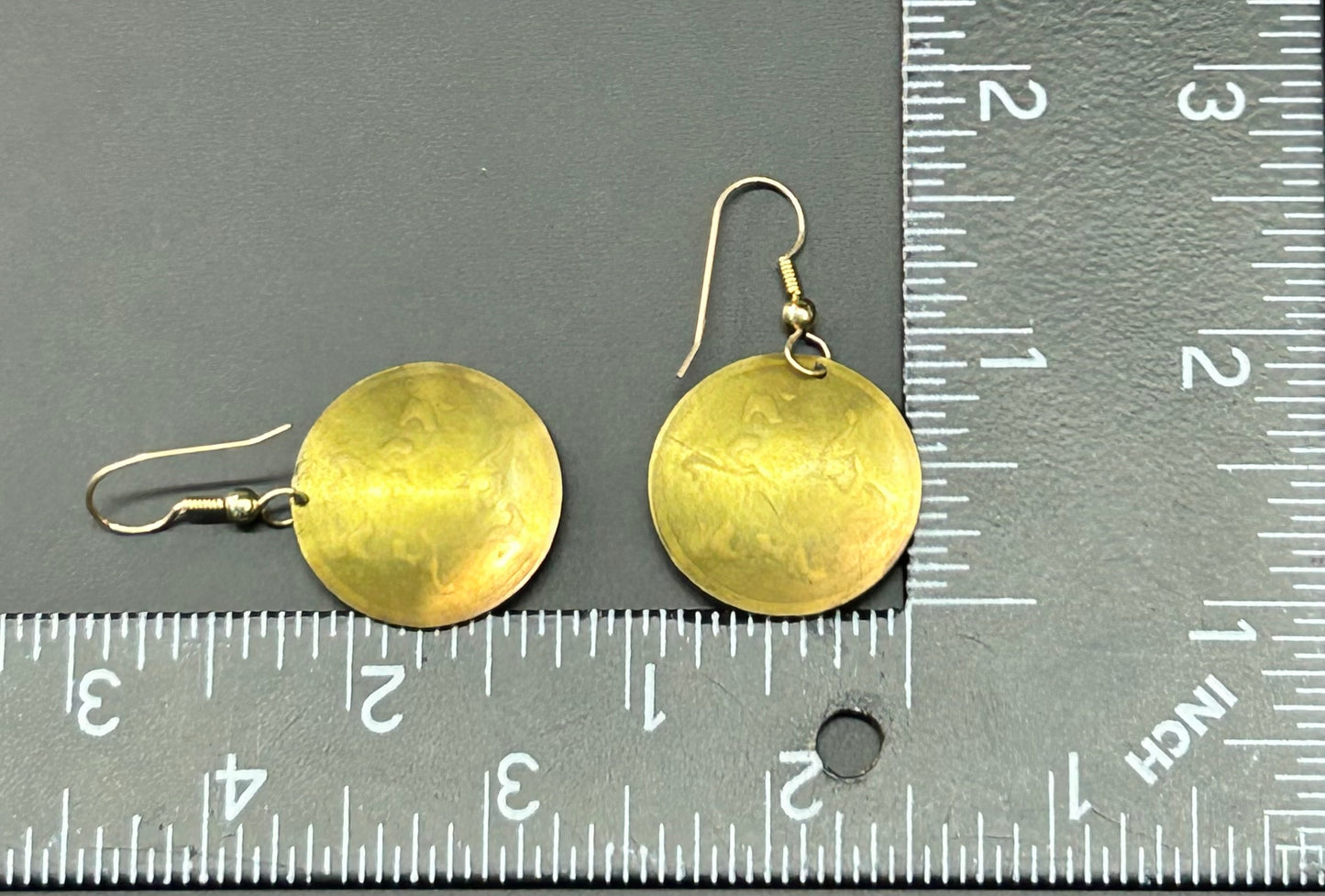 Brass Celtic Knot Horse Earrings