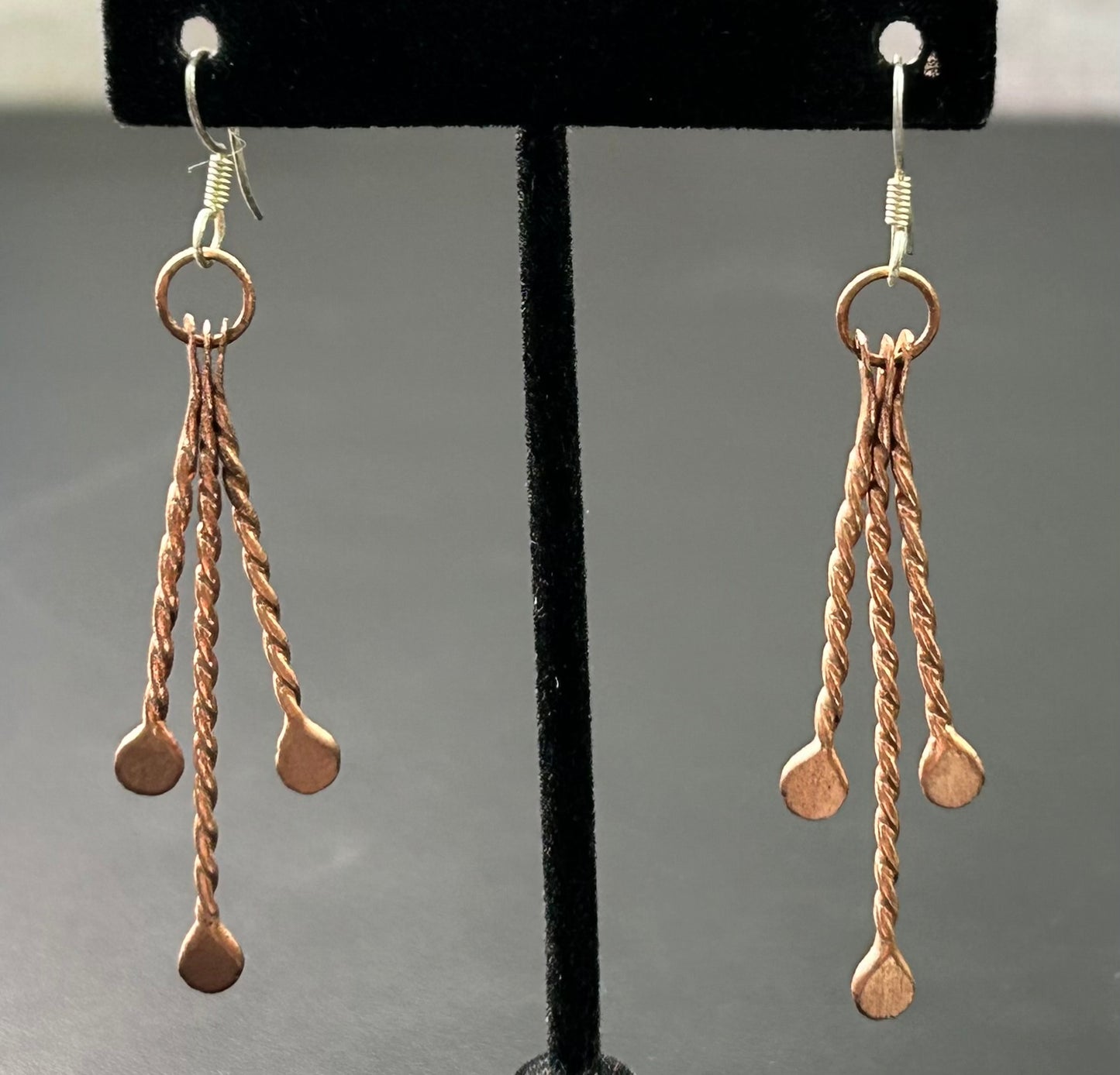 Twisted Copper Wire Earrings