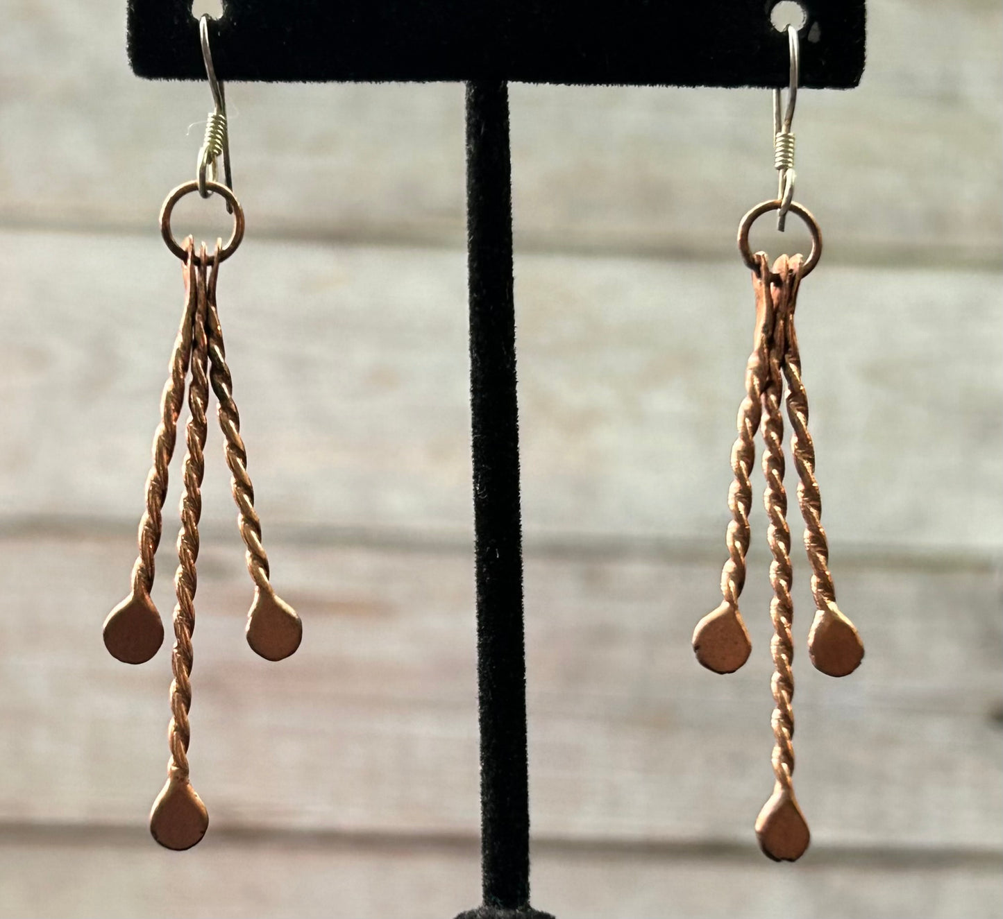 Twisted Copper Wire Earrings