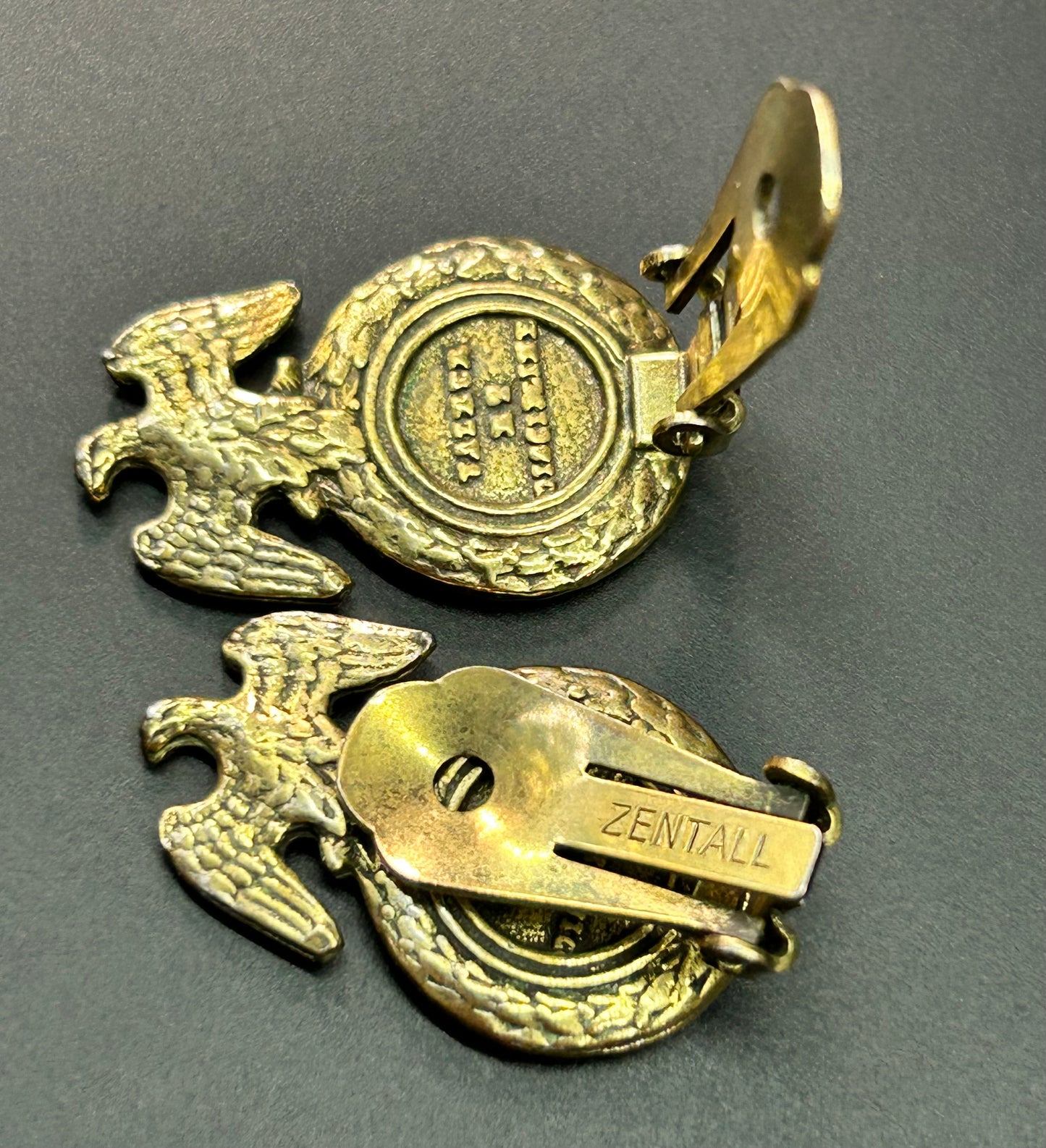 Zentall Eagle Clip Earrings