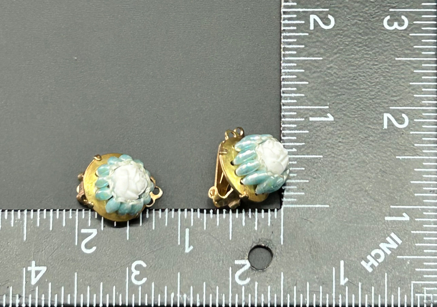 Vintage Beaded Clip Earrings
