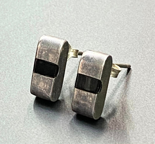 Sterling Silver Onyx Earrings