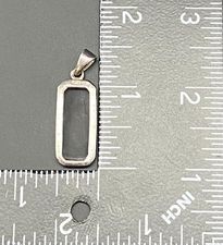 Sterling Silver Black Resin Pendant