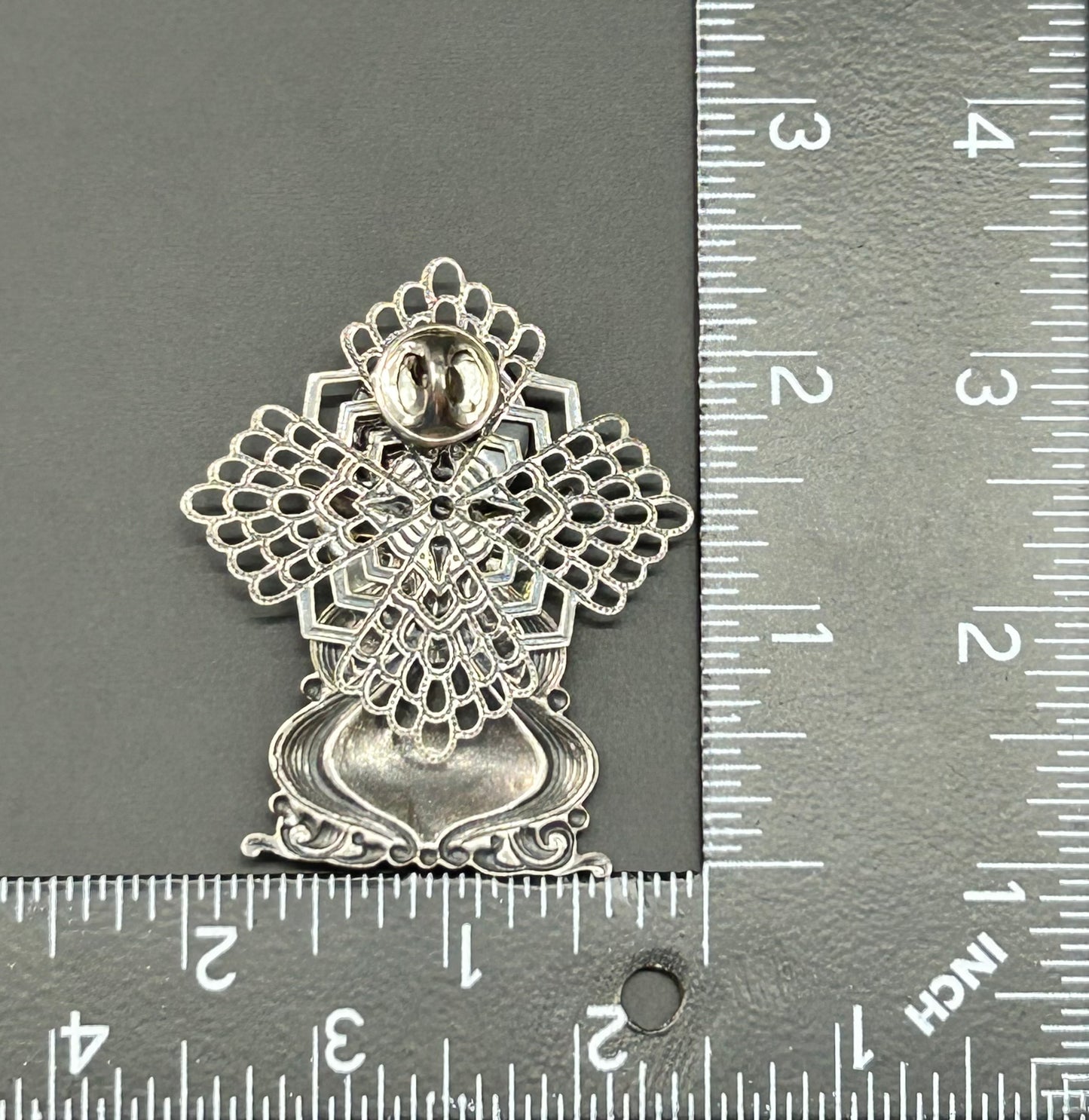 Silver Tone Angel Pin