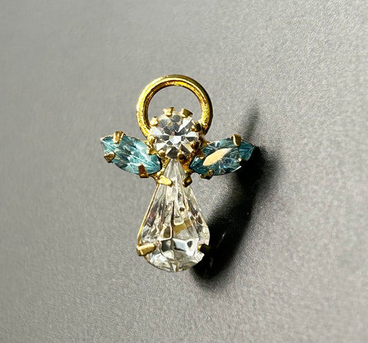 Rhinestone Angel Pin