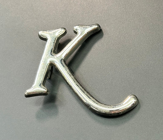 Initial K Brooch