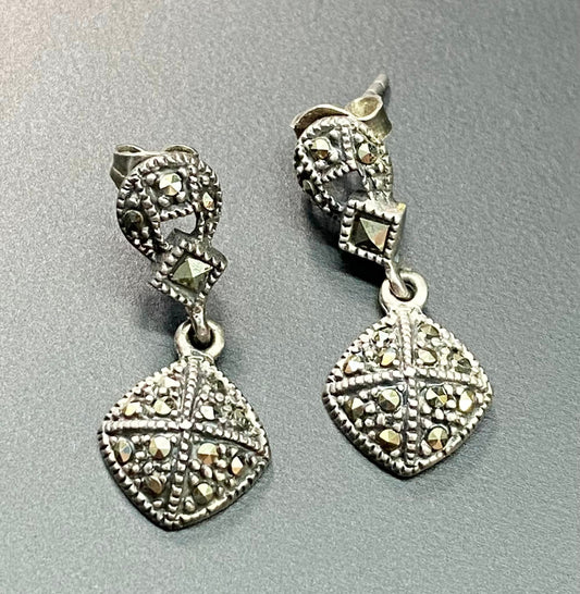 Sterling Silver Marcasite Earrings