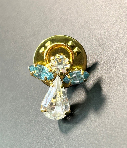 Rhinestone Angel Pin