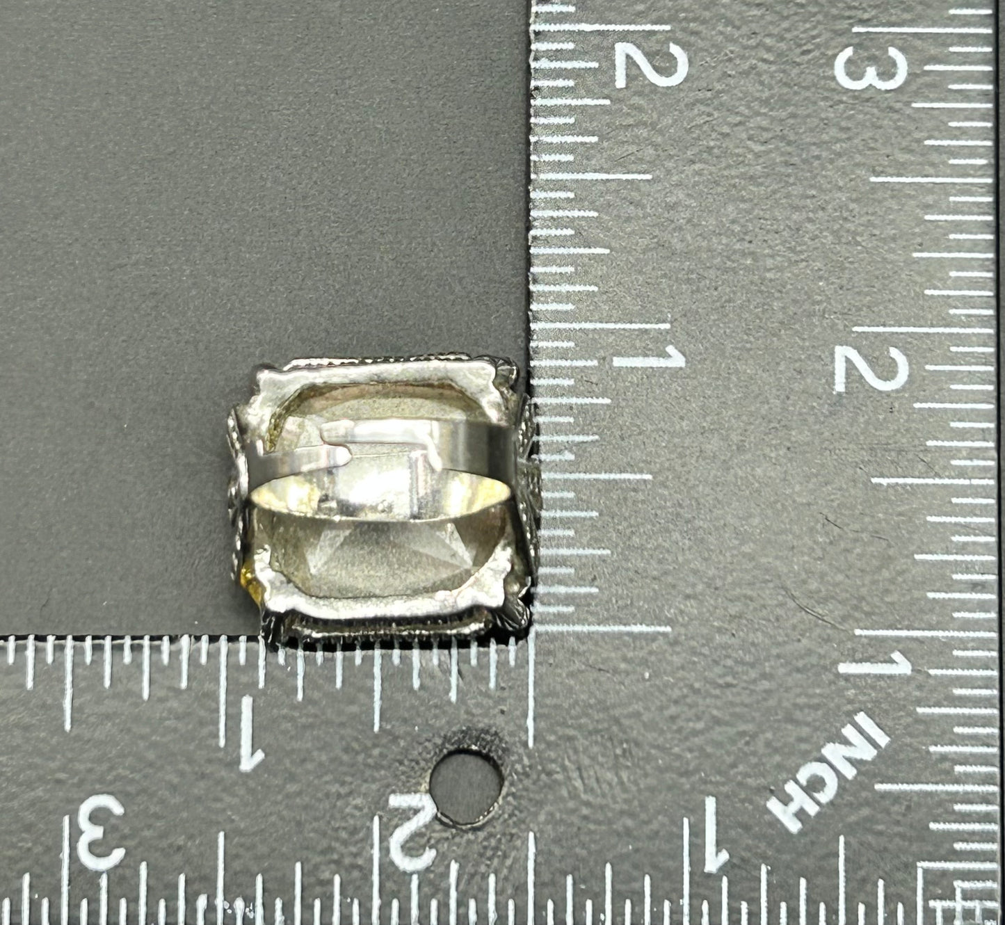 Smokey Black Rhinestone Ring