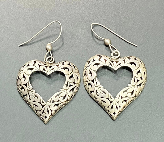 Jezlaine Sterling Silver Heart Earrings