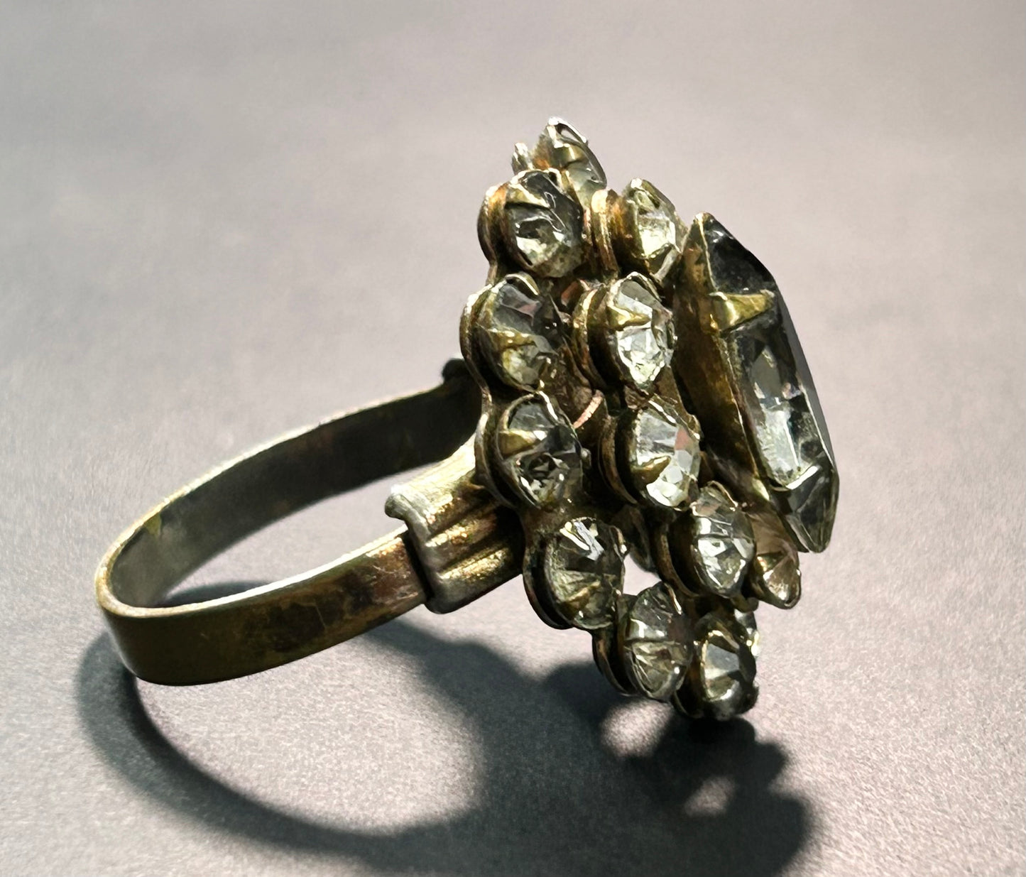 Rhinestone Cluster Ring