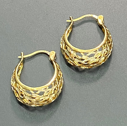 Sterling Silver Vermeil Hoop Earrings